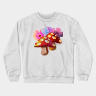 three Flowers & Two Mushrooms Crewneck Sweatshirt